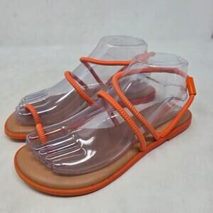 Havaianas Una Pitanga Sandals Orange Strappy Flat Minimalist Women 7